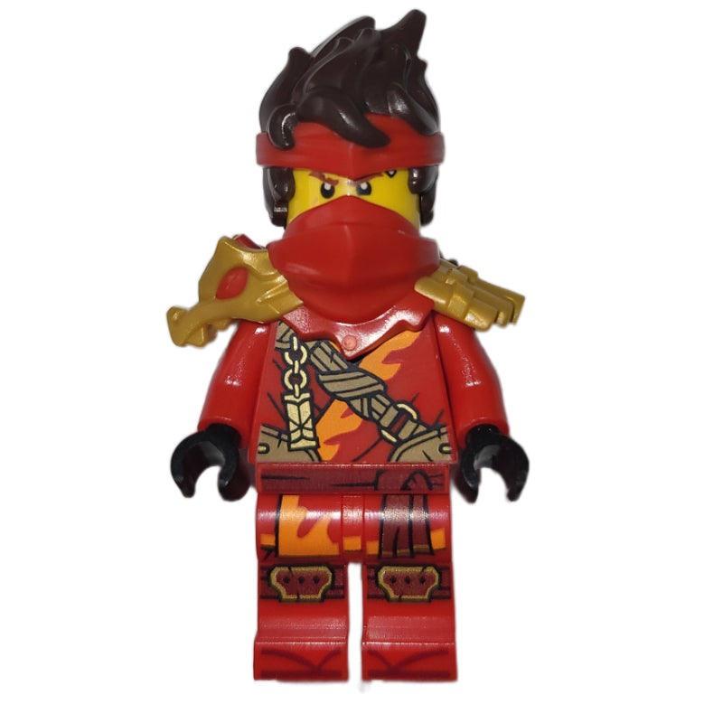 fig-016398 – Kai, Red Shoulder Armor and Mask, Hair