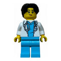 fig-016412 – Doctor, White Lab Coat, Medium Azure Legs, Black Hair