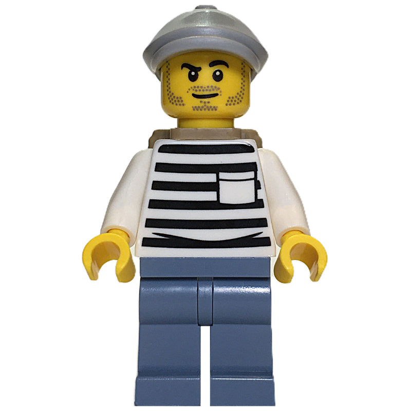 fig-016447 – Criminal, White Torso, Sand Blue Legs, Light Bluish Gray Hat