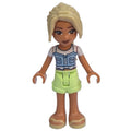fig-016478 – Sara - Bright Light Blue Top, Yellowish Green Shorts