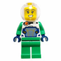 fig-016570 – Astronaut, White Spacesuit, Bright Green Legs, Sphere Helmet
