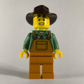 fig-016586 – Farmer, Medium Nougat Overalls, Dark Brown Hat
