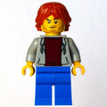fig-016622 – Man, Light Bluish Gray Sweater, Blue Legs, Dark Orange Hair