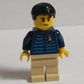 fig-016685 – Lamborghini Driver, Dark Blue Torso, Tan Legs, Black Hair