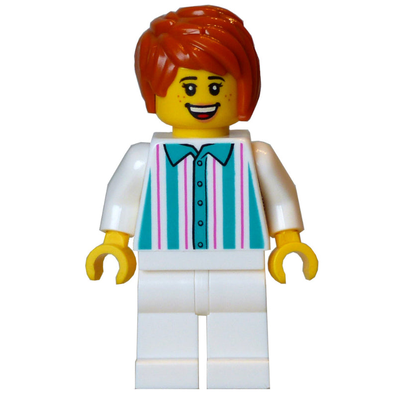 fig-016702 – Gelato Seller, White Torso, White Legs, Dark Orange Hair