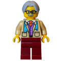 fig-016703 – Man, Tan Torso, Dark Red Legs, Light Bluish Grey Hair