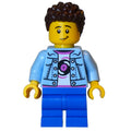 fig-016705 – Kid, Bright Light Blue Torso, Blue Medium Legs, Dark Brown Hair