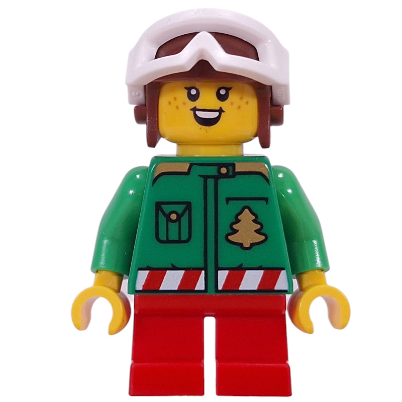 fig-016882 – Elf - Bright Green Torso, Red Legs, Aviator Cap