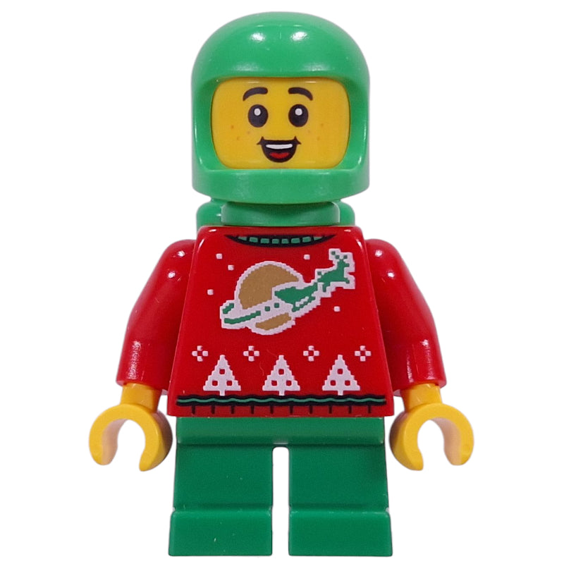 fig-016883 – Elf - Red Torso, Green Legs, Space Helmet