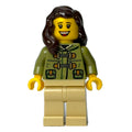 fig-016927 – Olive Green Torso, Tan Leg, Dark Brown Hair