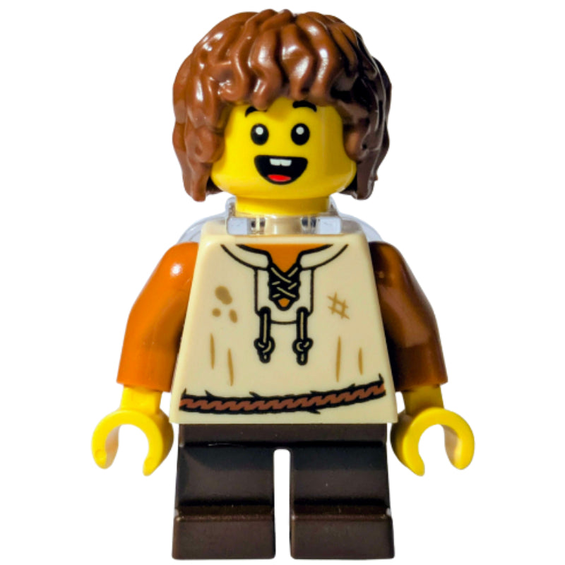 fig-016966 – Elf, Tan Torso, Dark Brown Legs, Reddish Brown Hair, Neckbracket