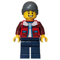 fig-017028 – Red Torso, Dark Blue Legs, Dark Bluish Grey Beanie