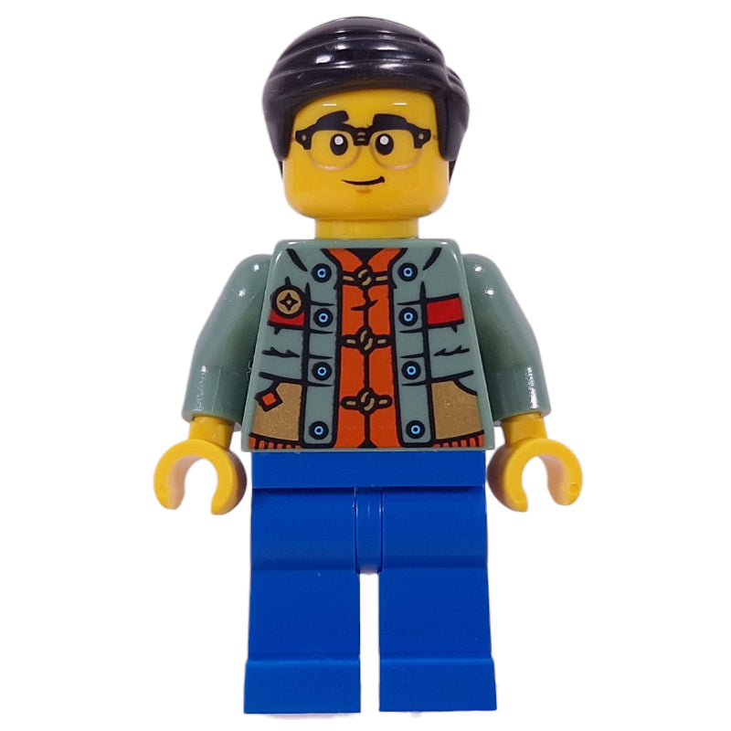fig-017045 – Dad, Sand Green Torso, Blue Legs Black Hair
