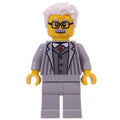 fig-017047 – Grandpa, Light Bluish Grey Suit, White Hair