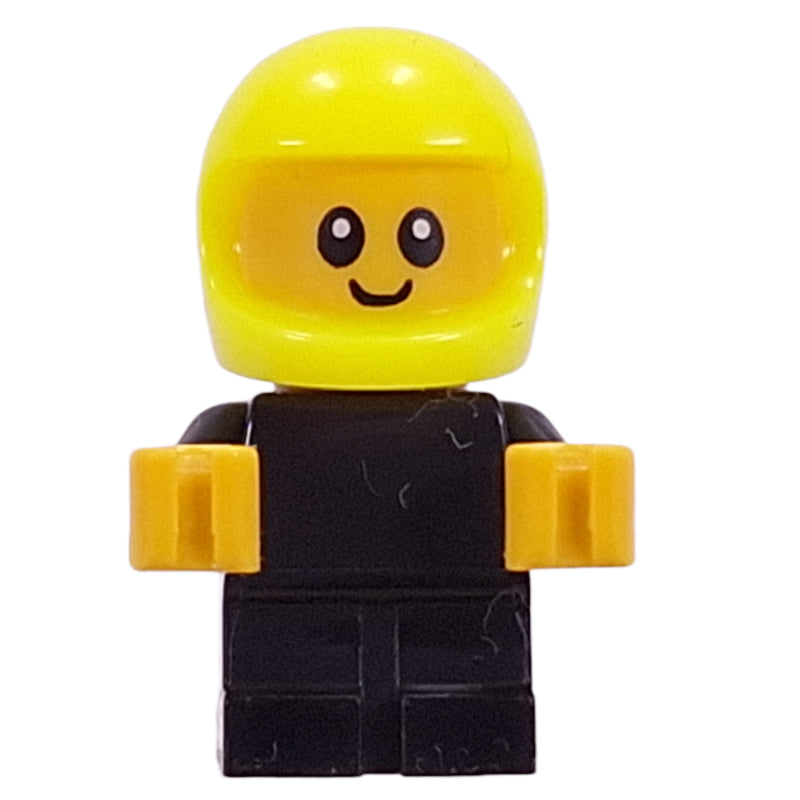 fig-017087 – Baby, Racer, Black Body, Vibrant Yellow Helmet
