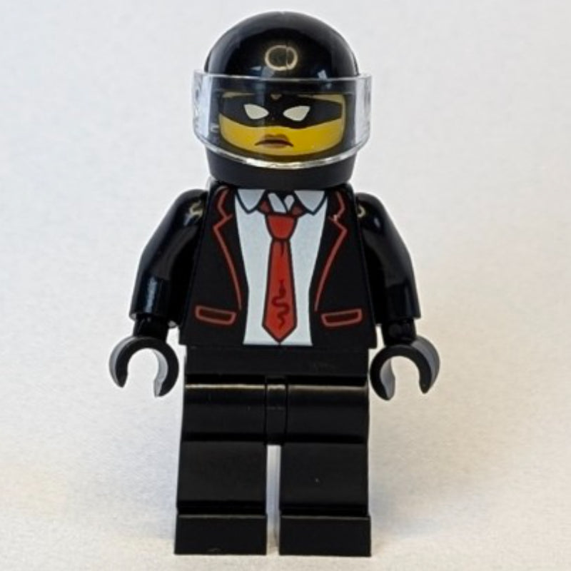 fig-017095 – Criminal, Black Suit, Red Tie, Black Helmet